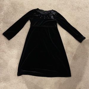 Children’s Place black velvet long sleeve dress